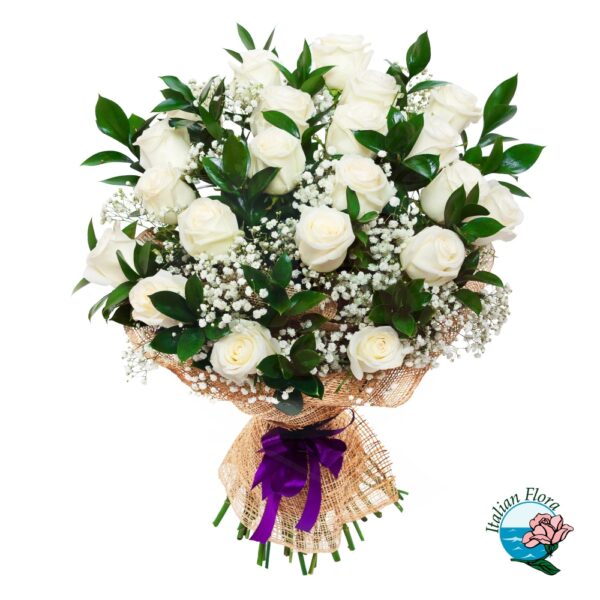 Bouquet di rose bianche